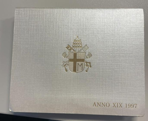 NL* VATICANO GIOVANNI PAOLO II Divisionale 1997 XIX 8 valori + 1000 Lire Argento