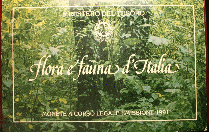 NL* ITALIA Dittico 500 + 200 LIRE Argento 1991 FLORA E FAUNA D'ITALIA FDC set