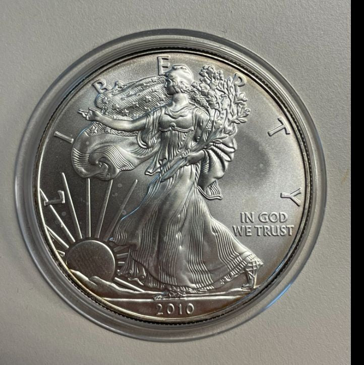 NL* STATI UNITI 1 DOLLARO ARGENTO 2010 ONCIA OZ ARGENTO PURO Liberty Walking