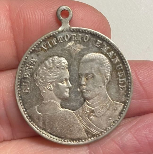 NL* SAVOIA MEDAGLIA ARGENTO 1896 MATRIMONIO VITTORIO EMANUELE III e Regina Elena