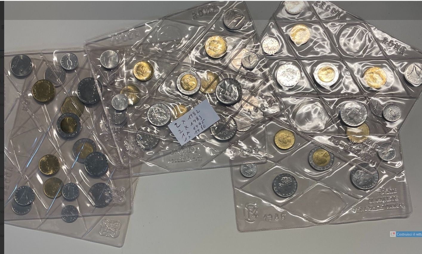 NL* ITALIA Divisionale 1982 1982 1983 1983 1985 1986 SENZA il 500 Lire Argento