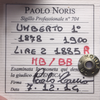 NL* UMBERTO I 2 LIRE ARGENTO 1885 ROMA MB/BB Perizia Noris Paolo