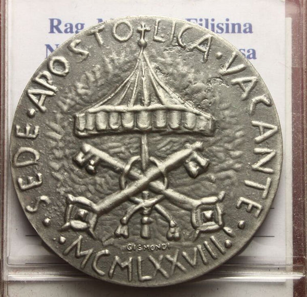 NL* VATICAN CITY VACANT SEAT SILVER medal 1978 Cardinal VILLOT 