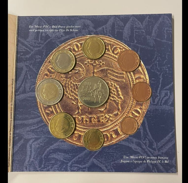 NL* BELGIO BELGIQUE Divisionale EURO 2002 8 VALORI EURO COINS FDC - B UNCIRCUL.