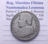 NL* STATO PONTIFICIO PAPA PIO IX 20 BAIOCCHI Argento 1861 XV ottima conservaz.