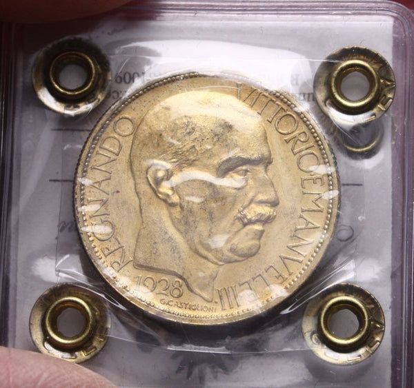 NL* VEIII BUONO 2 LIRE 1928 FIERA di MILANO Q.FDC/FDC Perizia Stefanini