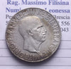 NL* VEIII ITALIA 10 LIRE ARGENTO IMPERO 1936 XIV super patina iridescente