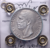 NL* VEIII Italia 10 LIRE Argento BIGA 1926 RARA QSPL Perizia Filisina Massimo