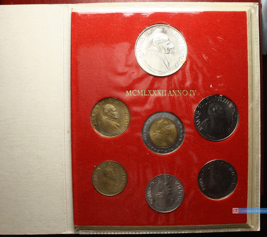 NL*VATICANO Papa GIOVANNI PAOLO II Divisionale 1982 IV con 1000 Lire Argento FDC