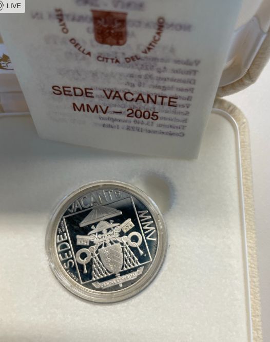 NL* ROME VATICAN 5 Euro Silver 2005 MMV SEDE VACANTE Proof set Mint