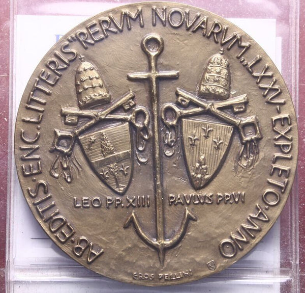 NL* ROME Vatican POPE PAUL VI Bronze Medal 1966 ENCYCLICAL RERUM NOVARUM FDC