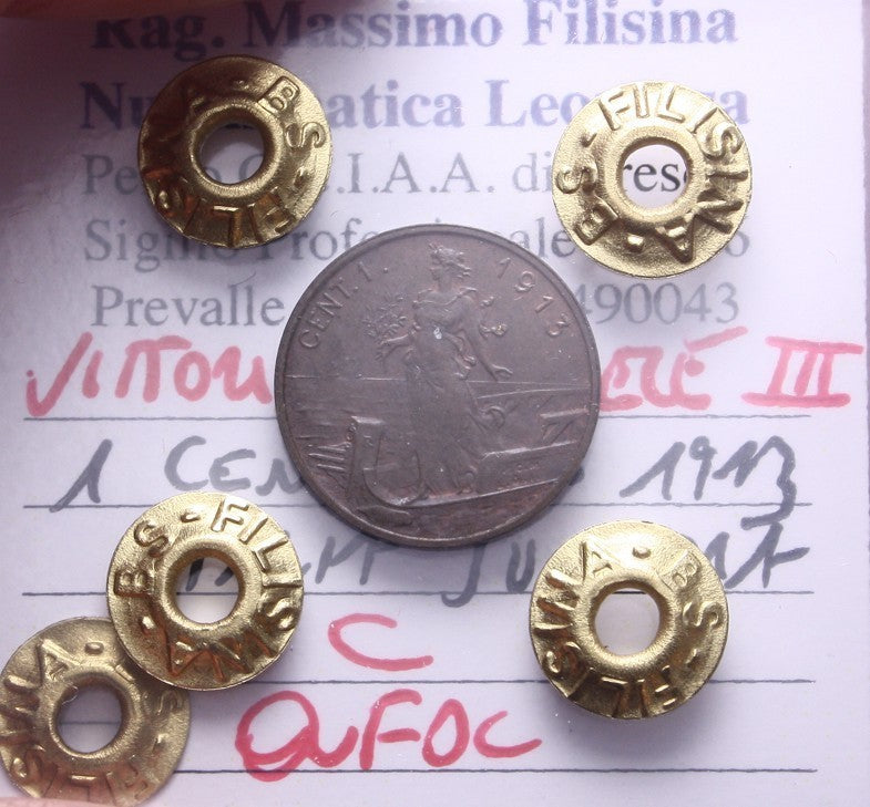 NL* VEIII Italia 1 CENTESIMO 1913 ITALIA SU PRORA QFDC Perizia Filisina Massimo