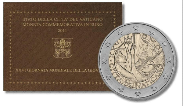 NL* CITTA' DEL VATICANO BENEDETTO 2 Euro 2011 GIORNATA MONDIALE GIOVENTU' FDC