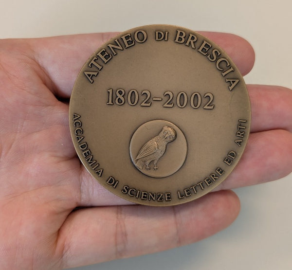 NL* BRESCIA Medaglia Bronzo ACCADEMIA ATENEO DI BRESCIA 1802-2002 OPUS Medici