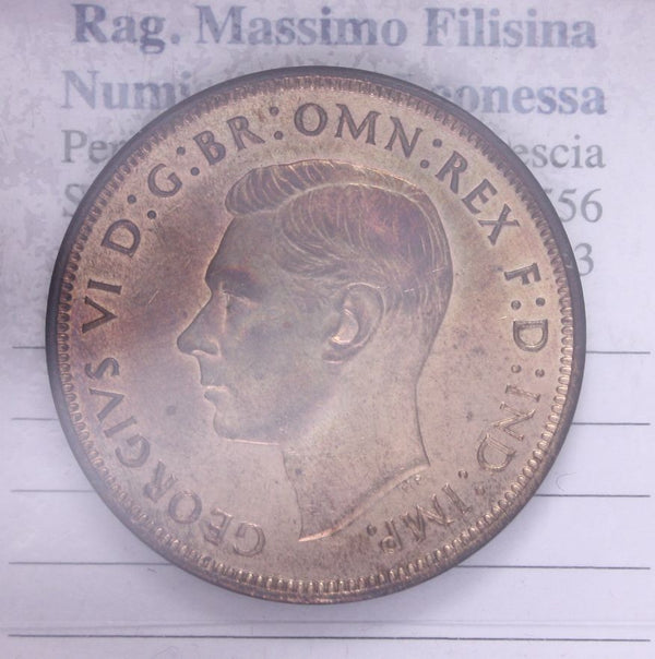 NL* INGHILTERRA RE GIORGIO V 1 PENNY rame 1947 non circolato con rame rosso