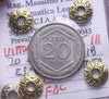 NL* VEIII 20 CENTESIMI ESAGONO 1918 RIBATTUTO QFDC/FDC Filisina MASSIMO