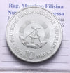 NL* D.D.R.  EST GERMANY 10 DM SILVER 1974 XXV ANNIVERSARIO DDR FDC - Unc