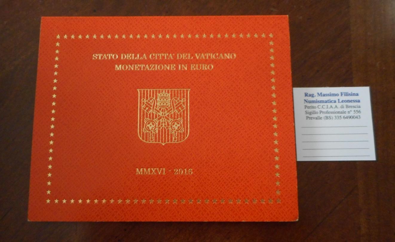 NL* CITTA' VATICANO PAPA FRANCESCO I Divisionale 2016 8 valori in euro FDC zecca