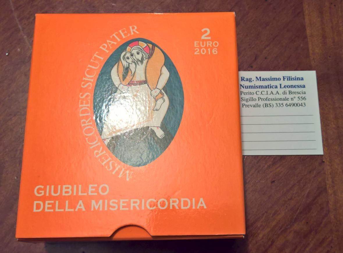 NL* VATICANO 2 EURO 2016 GUIBILEO DELLA MISERICORDIA Proof set zecca