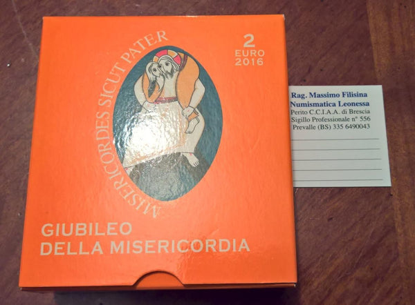 NL* VATICANO 2 EURO 2016 GUIBILEO DELLA MISERICORDIA Proof set zecca
