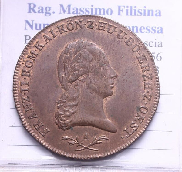 NL* AUSTRIA FRANCESCO II 6 KREUZER 1800 A Superb condition red copper