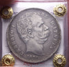 NL* UMBERTO I RE D'ITALIA 5 LIRE ARGENTO 1878 MOLTO RARO BB/BB+ Perizia Filisina