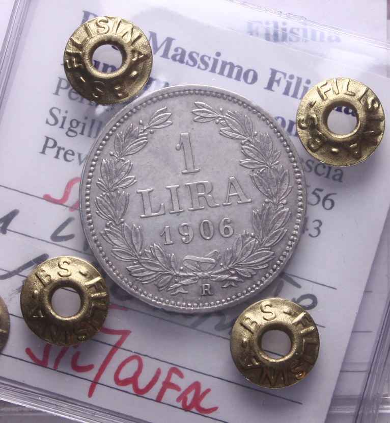 NL* SAN MARINO 1 LIRA Argento 1906 ROMA SPL/QFDC Perizia Filisina Massimo