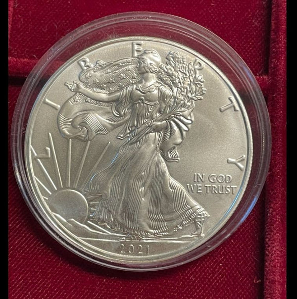 NL* U.S.A. 1 DOLLARO ARGENTO 2021 1 ONCIA ARGENTO PURO Liberty Walking-SILVER OZ