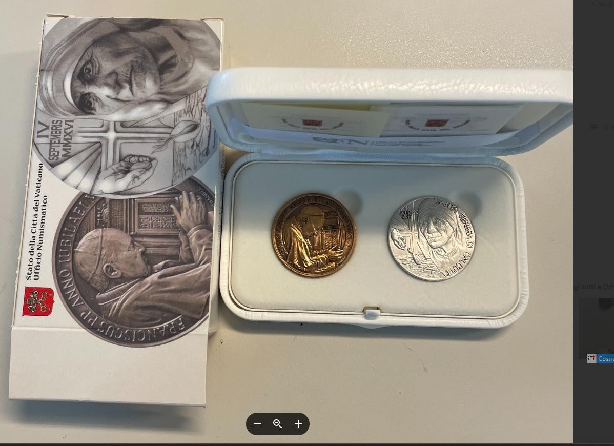 NL* VATICANO Medaglie in Bronzo e Argento Anno Santo e Madre Teresa di Calcutta