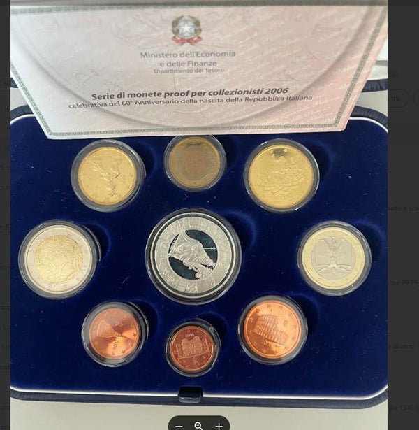 NL* ITALIA Divisionale 2006 8 Valori in EURO con 5 Euro Argento PROOF no cart.