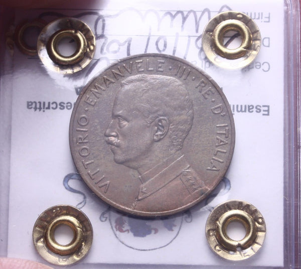 NL*VEIII Italia 5 CENTESIMI PRORA 1918 QFDC Perizia Filisina Massimo