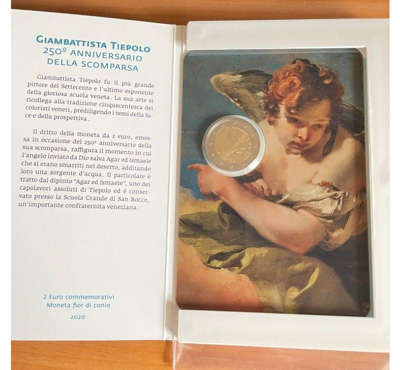 NL* SAN MARINO 2 Euro 2020 250 ° ANNIVERSARIO GIAMBATTISTA TIEPOLO FDC SET