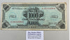 NL* ITALIA Banconota OCCUPAZIONE MILITARE 1000 AM LIRE 1943 A Bilingue *898A