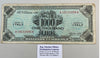 NL* ITALY Banknote MILITARY OCCUPATION 1000 AM LIRE 1943 A Bilingual *898A