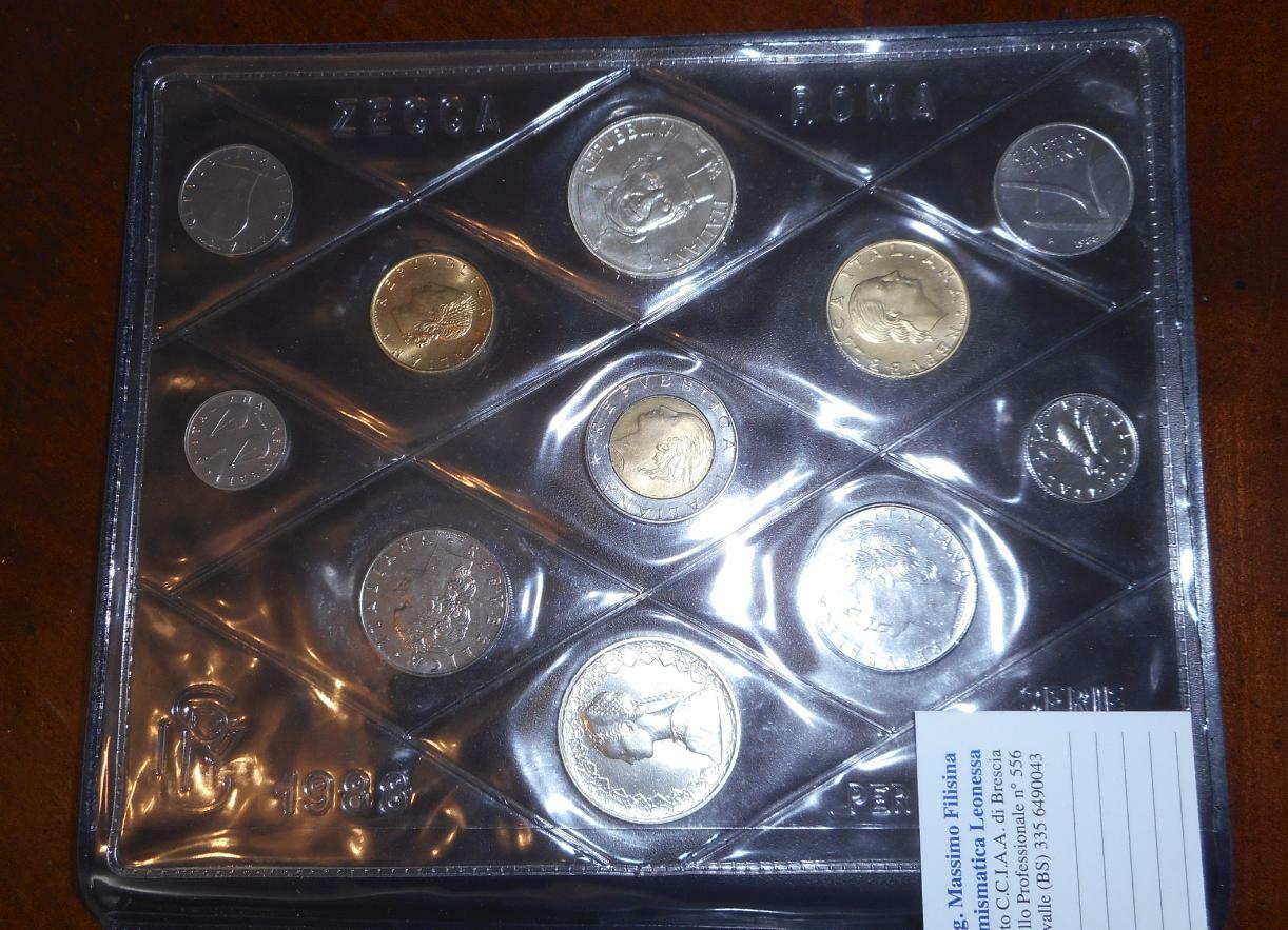 NL* ITALIA Divisionale 1988 San GIOVANNI BOSCO con 500 + 500 LIRE ARGENTO FDC