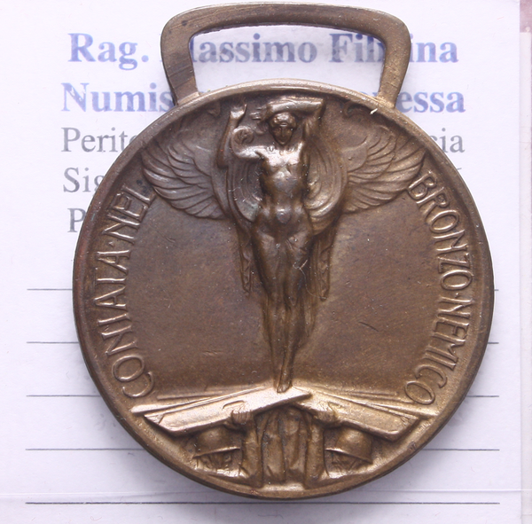 NL* ITALIA Medaglia Bronzo GUERRA PER L'UNITA' D'ITALIA 1915-1918 Nelli Canevari