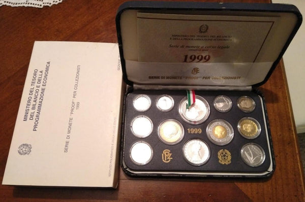 NL* ITALIA Divisionale 1999 VITTORIO ALFIERI con 500 E 1000 LIRE Argento PROOF