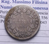 NL* ROMA VATICANO PAPA PIO IX 1 LIRA argento 1866 XXI