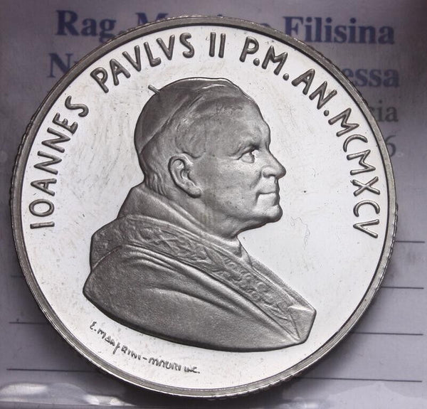NL*VATICANO GIOVANNI PAOLO II 10000 Lire Argento 1995 V/ANNO SANTO ANNUNC. PROOF