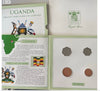 NL* UGUANDA 1987 Coin Collection 4 VALORI FDC B. UNCIRCULATED