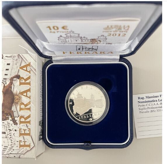 NL* ITALY 10 EURO Silver 2012 ITALY ARTI FERRARA PROOF Mint Set ast. reverse