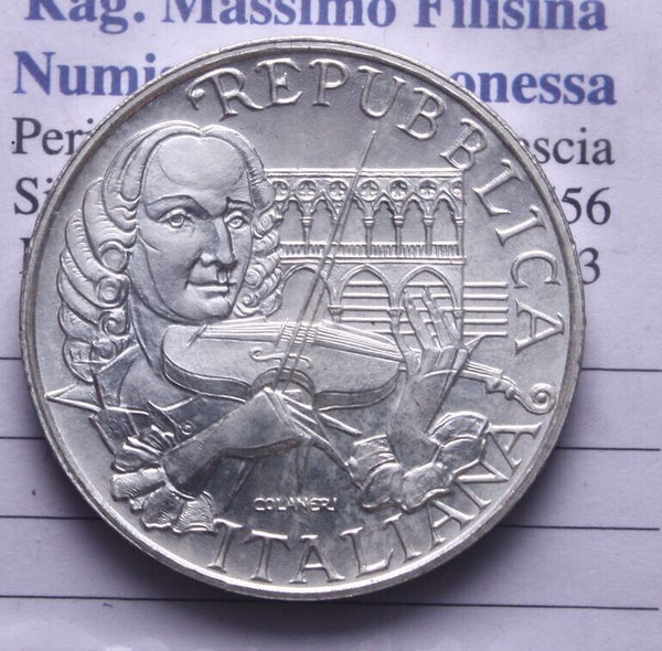 NL* ITALIA  500 LIRE Argento 1991 ANTONIO VIVALDI FDC Come da foto