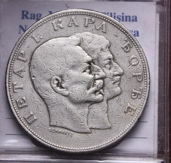 EN* SERBIA PIETRO I PETER I 5 DINARA SILVER 1904 excellent
