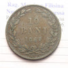 NL* ROMANIA RE CAROL I 10 BANI Rame 1867 WATT & CO.