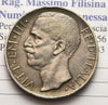 NL* VEIII ITALIA 10 Lire Argento BIGA 1927 ** 2 ROSETTE Ottima con patina